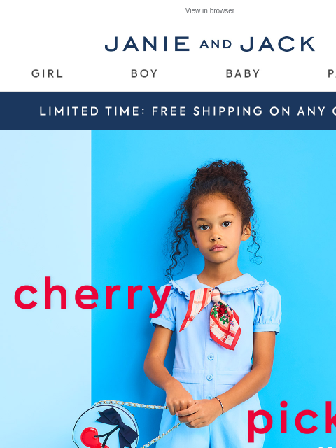 janieandjack newsletter: 🍒 Cherry season came early...