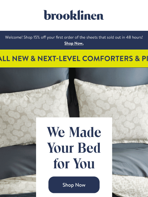 brooklinen newsletter: Mix. Match. Bundle. Save