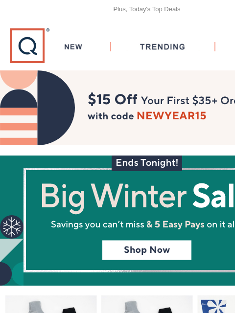 Plus, Today's Top Deals QVC New TRENDING DEALS Unlock $15 off Your First Purchase big winter sale Tommie Copper 4pk UltraBlend OTC Compression Socks Tommie Copper 4pk UltraBlend OTC Compression