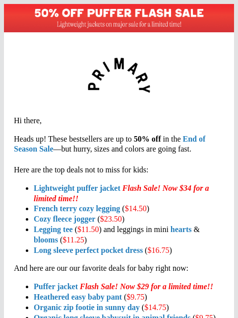 primary newsletter: Flash Sale! $34 Kids Lightweight Puffer Jacket⚡ + ...