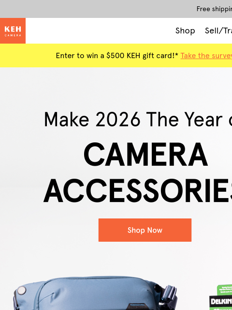 keh newsletter: Outfit your kit with lenses & accessories 🔥