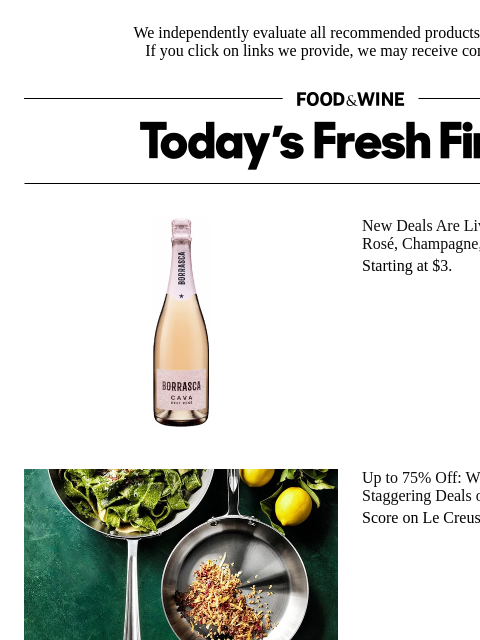 foodandwine newsletter: Run! Williams-Sonoma Has Deals Up to 75% Off on Le...