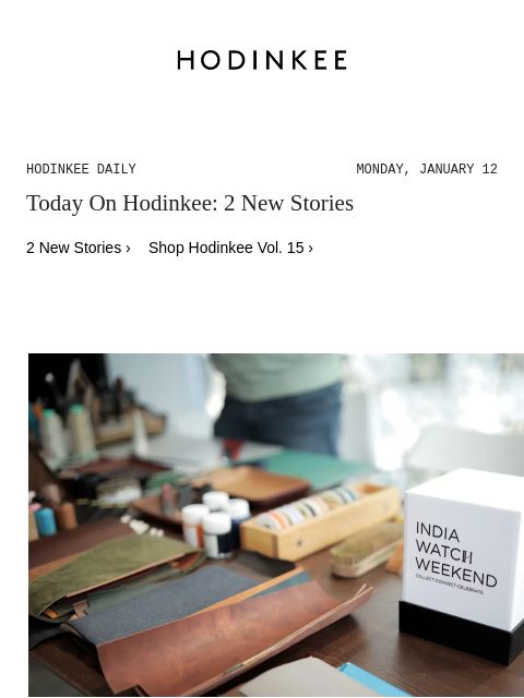 hodinkee newsletter: Hodinkee Daily | 01/12/2026