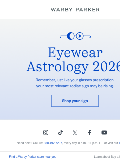 warbyparker newsletter: Here’s your 2026 glasses horoscope