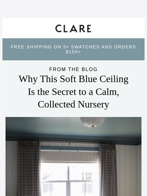 clare newsletter: Proof that ceilings deserve a moment too