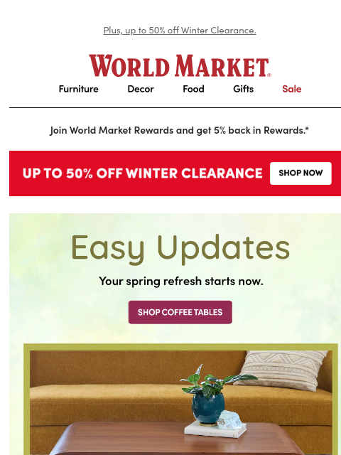 emailworldmarket newsletter: 💫🌷8 simple style swaps for spring