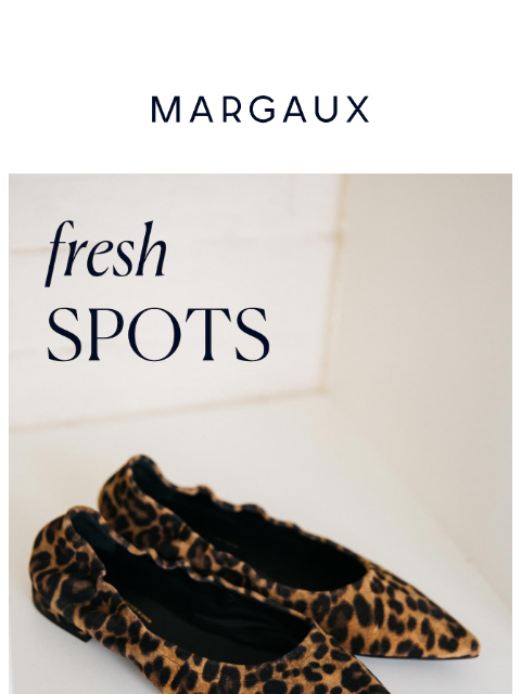 margauxny newsletter: Spotted (in suede)