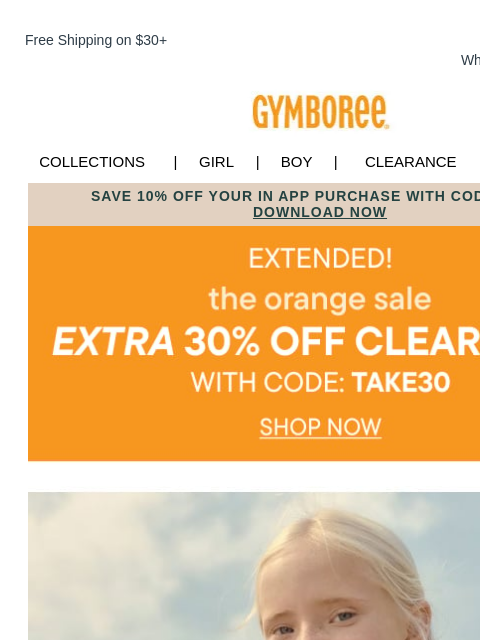 gymboree newsletter: Extended! 30% off Clearance