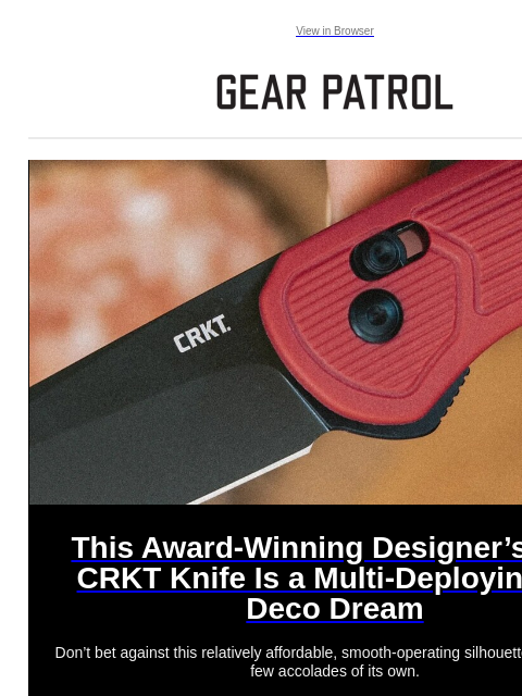 gearpatrol newsletter: This Stunning New EDC Knife Deploys Multiple Ways