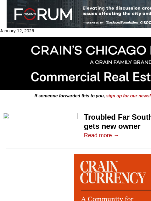 crainalerts newsletter: South Side housing complex gets new owner