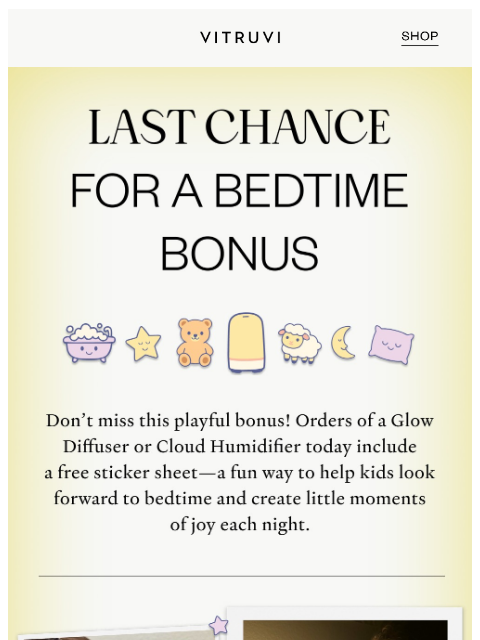 vitruvi newsletter: Ends Today: Gift With Purchase On Our Kid Essentia...