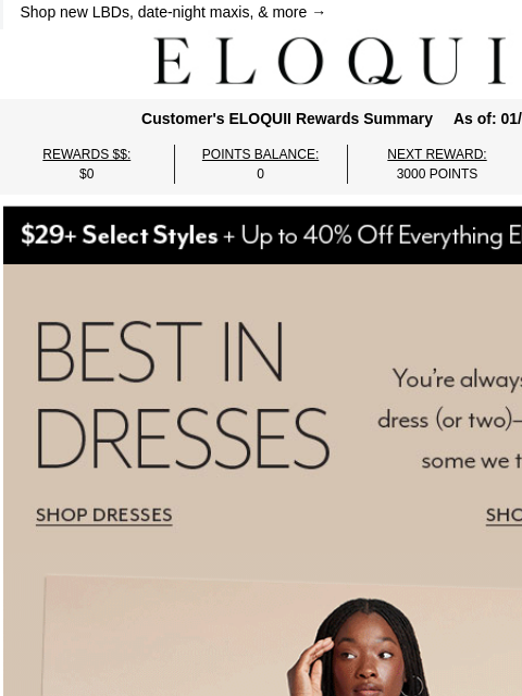 eloquii newsletter: You need a new dress (respectfully)