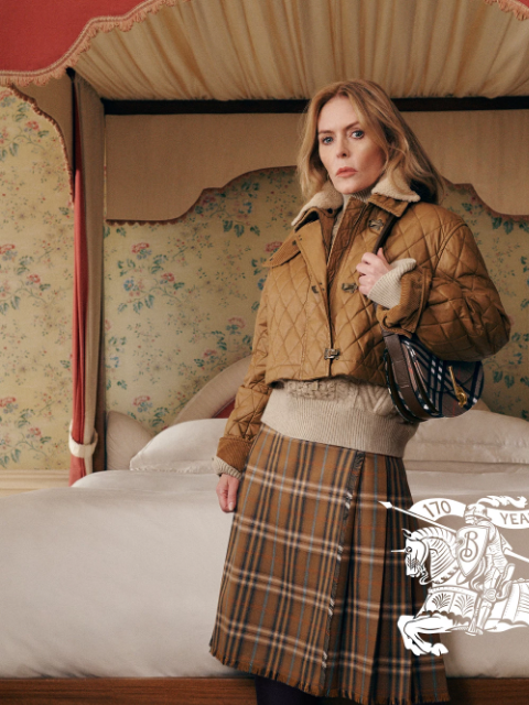 burberry newsletter: New-season check, as worn by Patsy Kensit