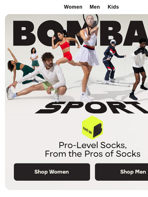 bombas newsletter: ALL NEW Bombas Sport: Level Up Your Sock Drawer