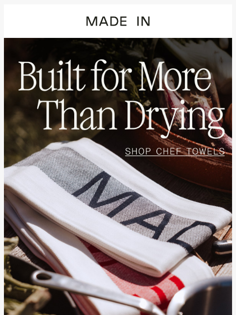 madeincookware newsletter: 🔥 Chef Towels Are Back in Stock