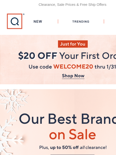 qvcemail newsletter: Winter Sale & Up to 50% Off