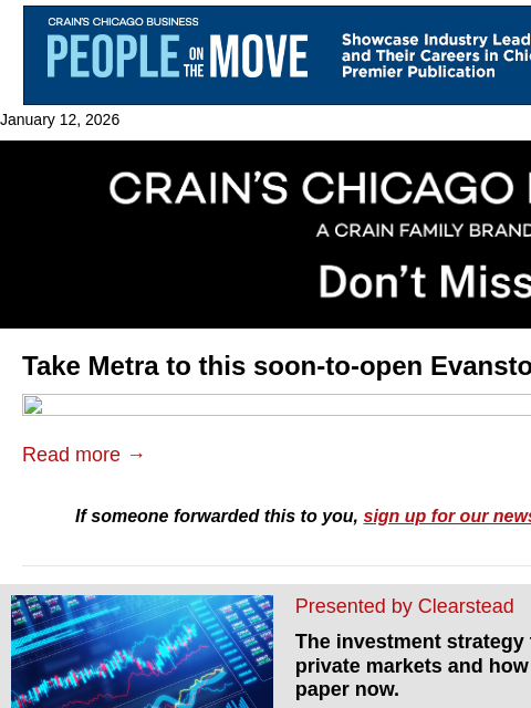 crainalerts newsletter: Evanston restaurant to put farmers first