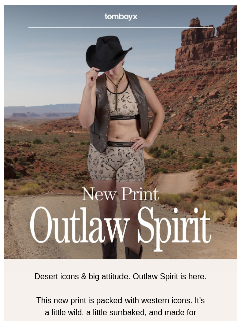 tomboyx newsletter: New Print: Outlaw Spirit 🌵🤠