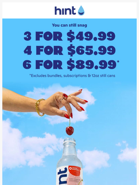 drinkhint newsletter: There’s still ⏰ to hydrate…