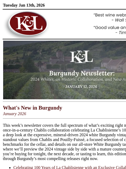 klwines newsletter: K&L Burgundy Newsletter
