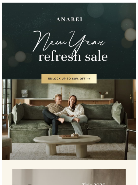 anabei newsletter: Build the ✨perfect✨ sofa