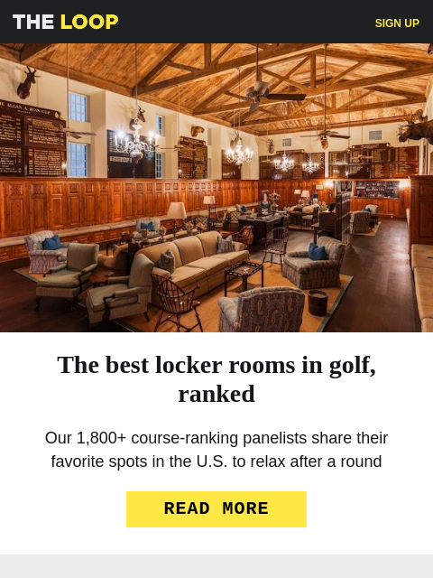 golfdigest newsletter: The best locker rooms in golf, Anthony Kim's messa...