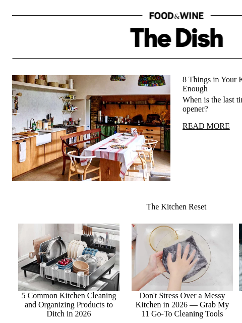 foodandwine newsletter: 8 Things in Your Kitchen You're Not Cleaning Enoug...