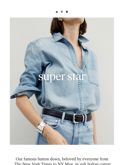 ayr newsletter: this shirt’s famous for a reason