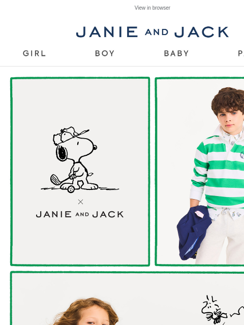 janieandjack newsletter: New in: PEANUTS™ x Janie and Jack