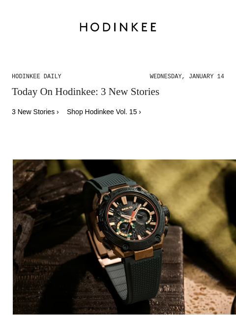 hodinkee newsletter: Hodinkee Daily | 01/14/2026