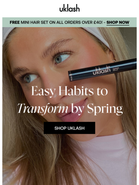 uklash newsletter: Your toolkit to transform by spring! 🌸