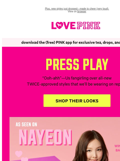vspink newsletter: TWICE in PINK—Repeat TWICE in PINK