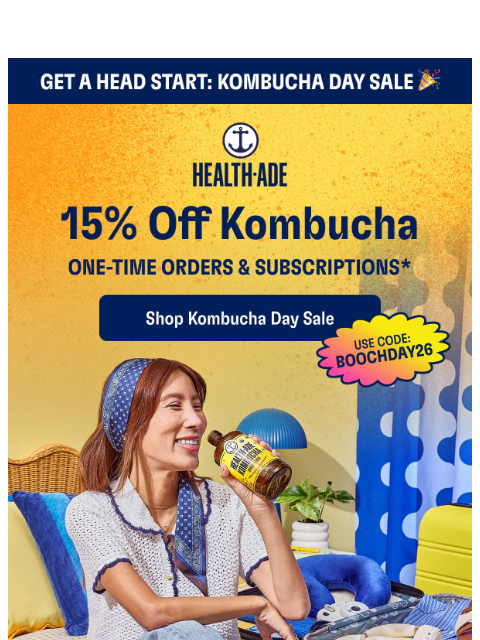 health-ade newsletter: Shhh… we leaked the Kombucha Day Sale early 🤫