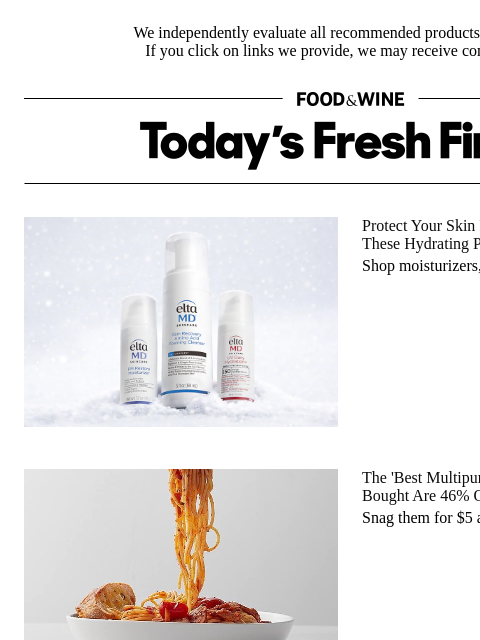 foodandwine newsletter: Score 46% Off the 'Best Multipurpose Dishes' Shopp...