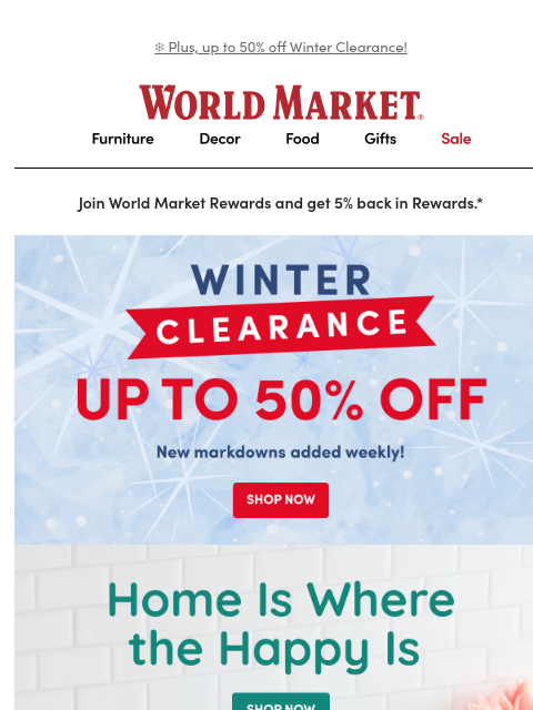 emailworldmarket newsletter: THIS JUST IN: Your Happy Place ✨☺️✨