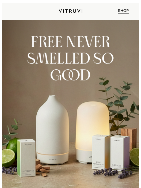 vitruvi newsletter: Gift With Purchase: FREE Diffuser Blend/Essential ...