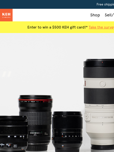 keh newsletter: Shop lenses for every winter adventure 🌨️ 📸