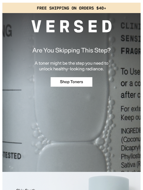 versedskin newsletter: Are You Skipping This Step?