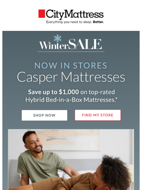 citymattress newsletter: Casper Mattresses Are Here—Save Up to $1,000