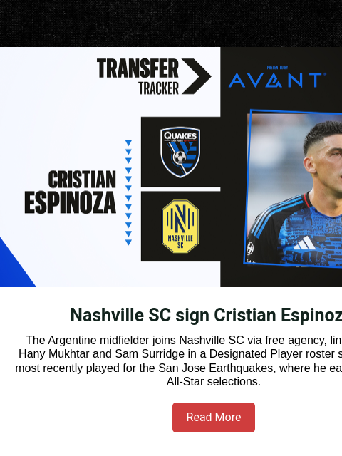 mlssoccer newsletter: MLS Transfer Tracker: Cristian Espinoza, Guilherme...