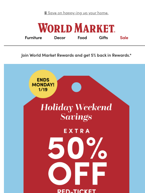 emailworldmarket newsletter: GOING FAST! EXTRA 50% OFF CLEARANCE ✨👟✨