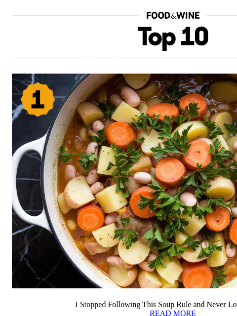 foodandwine newsletter: I Stopped Following This Soup Rule and Never Looke...
