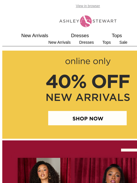 ashleystewart newsletter: New year. 🍾 New looks! 💅