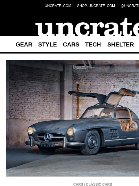 uncrate newsletter: Unrestored 1956 Mercedes-Benz 300 SL Gullwing & mo...