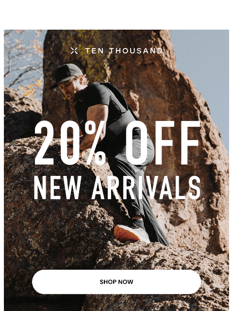 tenthousand newsletter: Don't Lose Your 20% Off