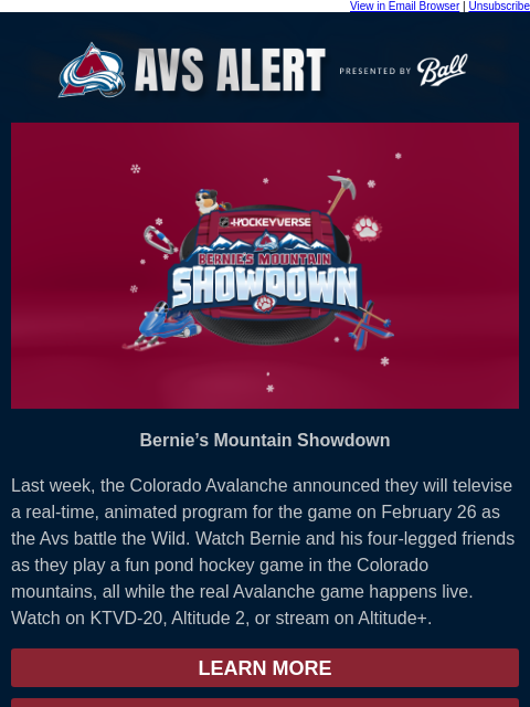 thecoloradoavalanche newsletter: 🏔️Just Announced: Bernie’s Mountain Showdown