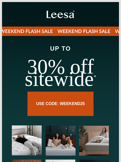 leesasleep newsletter: Surprise! Get up to 30% off sitewide*