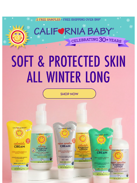 californiababy newsletter: Keep Your Winter Skin Soft & Protected
