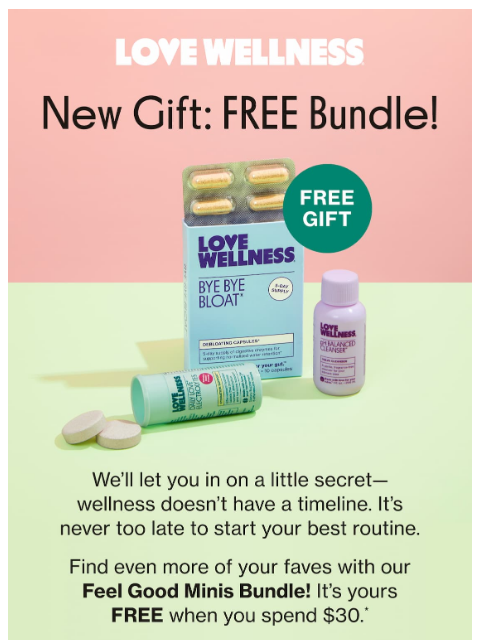 lovewellness newsletter: The rumors are true: FREE bundle 👏