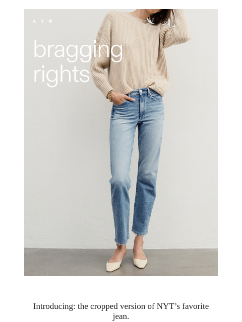 ayr newsletter: NEW | the cropped 90s tribute jean